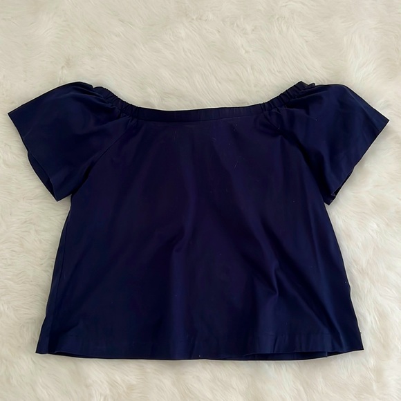 Top Décolleté épaules Nues Banana Republic - Bleu Marine Taille M - Nouveau Avec étiquettes